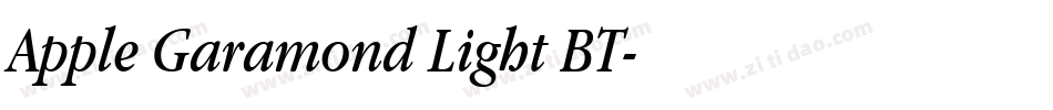 Apple Garamond Light BT字体转换